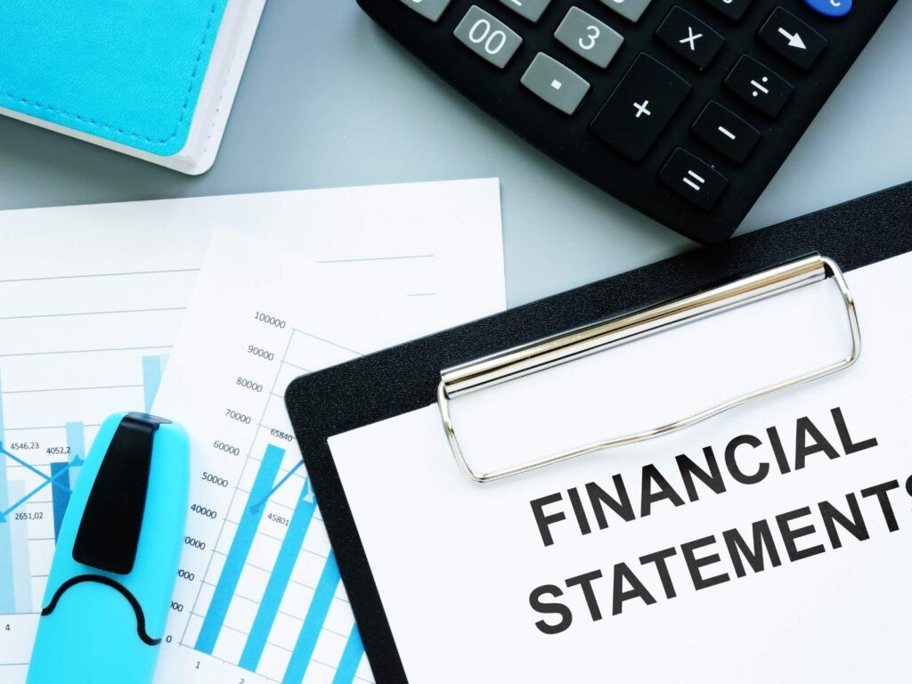 a photo showing a financial report